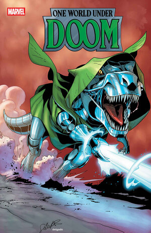 [ONE WORLD UNDER DOOM #8 CVR B SALVADOR LARROCA DOOMASAUR VARIANT]