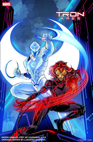 [MOON KNIGHT: FIST OF KHONSHU #13 CVR D LUCIANO VECCHIO TRON: ARES VARIANT]