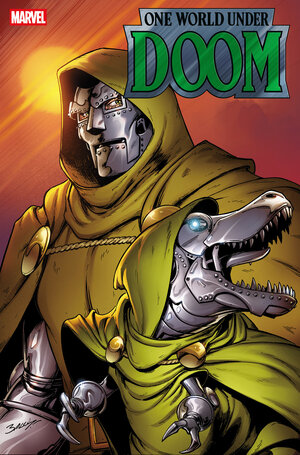 [ONE WORLD UNDER DOOM #9 CVR B MARK BAGLEY DOOMASAUR VARIANT]