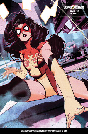 [AMAZING SPIDER-MAN #16 CVR C SIMONE DI MEO FROM THE CHAOS A COSTUME VARIANT]
