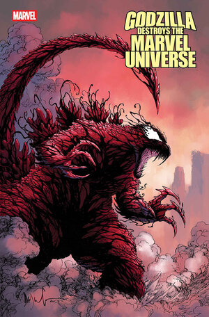 [GODZILLA DESTROYS THE MARVEL UNIVERSE #5 CVR D DAVE WACHTER MARVELIZED CARNAGE-ZILLA VARIANT]