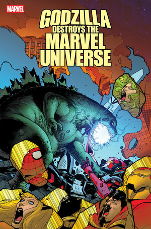 [GODZILLA DESTROYS THE MARVEL UNIVERSE #5 CVR F PERE PEREZ VARIANT]