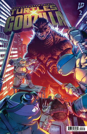 [TEENAGE MUTANT NINJA TURTLES X GODZILLA #2 CVR C (SANTOLOUCO)]