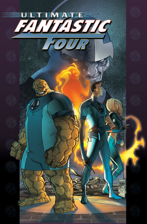 [ULTIMATE FANTASTIC FOUR OMNIBUS VOL. 2 PASUAL FERRY THANOS COVER [DM ONLY] HC]