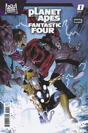 [PLANET OF THE APES VS. FANTASTIC FOUR #1 CVR E FRANCESCO MOBILI VERSUS VARIANT]