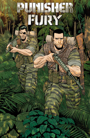 [PUNISHER & FURY MAX BY GARTH ENNIS OMNIBUS VARIANT JACEN BURROWS COVER [DM ONLY] HC]
