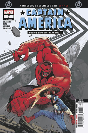 [CAPTAIN AMERICA #7 2ND PRINTING CVR A VALERIO SCHITI VARIANT]