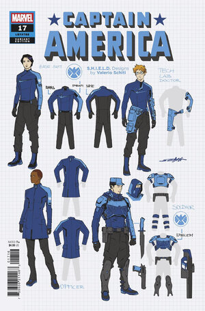 [CAPTAIN AMERICA #17 CVR J VALERIO SCHITI DESIGN VARIANT]