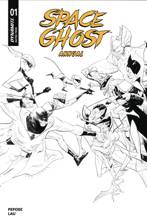 [SPACE GHOST ANNUAL #1 CVR I 10 COPY INCV LEE LINE ART]