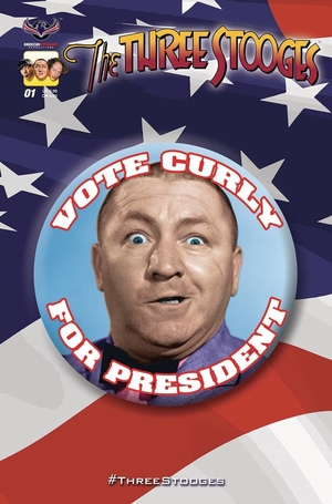 [THREE STOOGES RED WHITE & STOOGE #1 CURLY CVR]