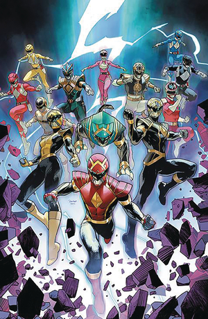 [DF MIGHTY MORPHIN POWER RANGERS #100 PARROTT SGN]