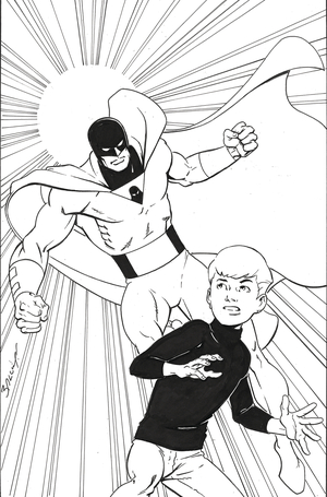 [SPACE GHOST JONNY QUEST SPACE QUEST #2 CVR P 20 COPY INCV BAGLEY LINE ART VIRGIN]