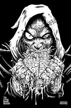 [THE LIVING CORPSE HAUNTED (ONE SHOT) #0 CVR B LTD ED B&W RAW 300 COPY]