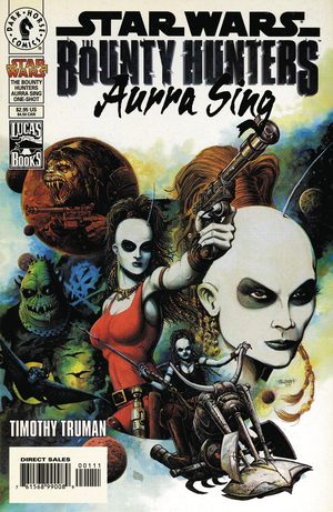 [DF STAR WARS BOUNTY HUNTERS AURRA SING #1 GOLD FOIL LOGO]