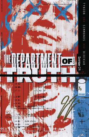 [DF DEPARTMENT OF TRUTH #1 2ND PTG TYNION IV GOLD SGN]