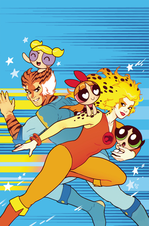 [THUNDERCATS POWERPUFF GIRLS #3 CVR F GANUCHEAU METAL PREMIUM CVR]