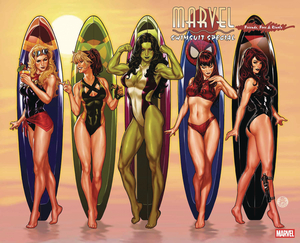 [DF MARVEL SWIMSUIT SPECIAL FRIENDS FOES RIVALS #1 BROOKS SGN]