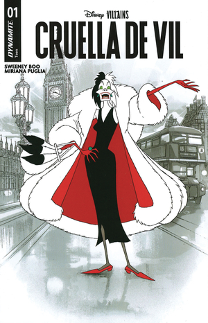 [DISNEY VILLAINS CRUELLA DE VIL #1 MIDDLETON B&W RED DE EXC V]