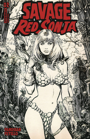 [SAVAGE RED SONJA #2 PANOSIAN LINE ART DE EXC VAR (Net)]