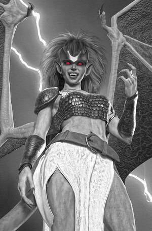 [GARGOYLES DEMONA #1 CVR V 10 COPY INCV FOC SPEARS B&W VIRGIN]